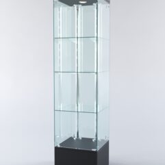 Витрина ХАЙТЕК №6-1 (задняя стенка - стекло), Черный