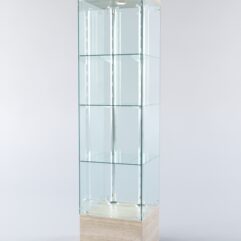 Витрина ХАЙТЕК №6-1 (задняя стенка - стекло), Дуб Сонома