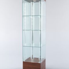 Витрина ХАЙТЕК №6-1 (задняя стенка - стекло), Орех