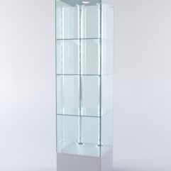 Витрина ХАЙТЕК №6-1 (задняя стенка - стекло), Серый