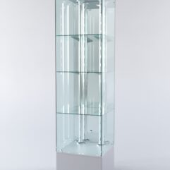 Витрина ХАЙТЕК №6-2 (задняя стенка - зеркало), Серый