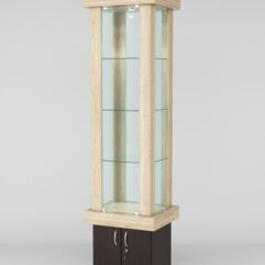 Витрина ЭЛИТА №11-1 (задняя стенка - стекло), Дуб Сонома-Дуб Венге