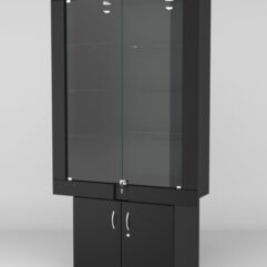 Витрина ЭЛЕКТРА №5-1 (задняя стенка - ДСП), Черный