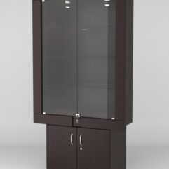 Витрина ЭЛЕКТРА №5-1 (задняя стенка - ДСП), Дуб Венге