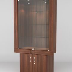 Витрина ЭЛЕКТРА №5-1 (задняя стенка - ДСП), Орех