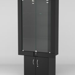 Витрина ЭЛЕКТРА №7-1 (задняя стенка - ДСП), Черный