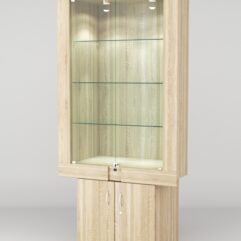 Витрина ЭЛЕКТРА №7-1 (задняя стенка - ДСП), Дуб Сонома
