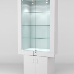 Витрина ЭЛЕКТРА №7-1 (задняя стенка - ДСП), Серый