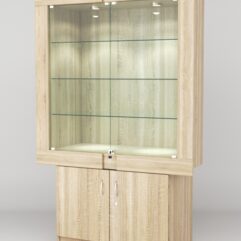 Витрина ЭЛЕКТРА №9-1 (задняя стенка - ДСП), Дуб Сонома
