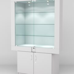 Витрина ЭЛЕКТРА №9-1 (задняя стенка - ДСП), Серый