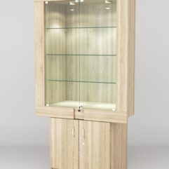 Витрина ЭЛЕКТРА №11-1 (задняя стенка - ДСП), Дуб Сонома