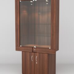 Витрина ЭЛЕКТРА №11-1 (задняя стенка - ДСП), Орех