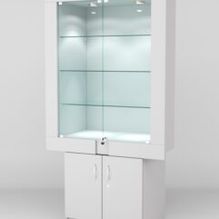 Витрина ЭЛЕКТРА №11-1 (задняя стенка - ДСП), Серый