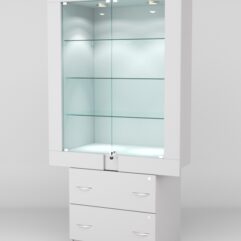 Витрина ЭЛЕКТРА №11-2 (задняя стенка - ДСП), Серый