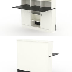 Модуль с царгой и столешницей СТАЙЛ №3В, Белый и Черный