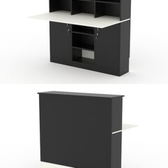 Модуль с царгой и столешницей СТАЙЛ №3В, Черный и Белый