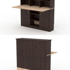 Модуль с царгой и столешницей СТАЙЛ №3В, Дуб Венге и Дуб Сонома