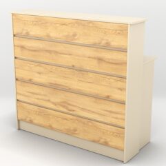 Ресепшн №51 для Фитнес Центра, Крем Вайс и Дуб Золотистый