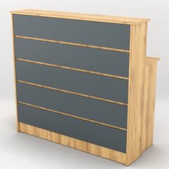 Ресепшн №51 для Фитнес Центра, Дуб Золотистый и Темно-Серый