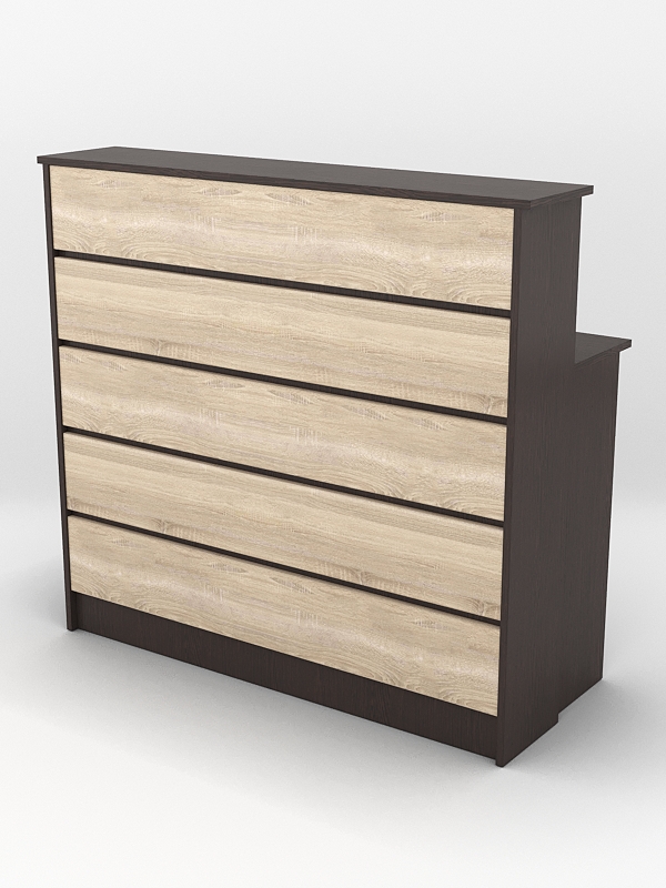 Ресепшн №51 для Фитнес Центра, Дуб Венге и Дуб Сонома