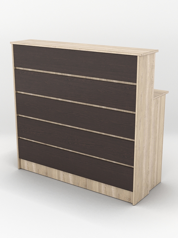 Ресепшн №51 для Фитнес Центра, Дуб Сонома + Дуб Венге