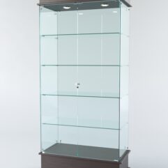 Витрина ФАНТАЗИЯ №1-1 (задняя стенка - стекло), Дуб Венге