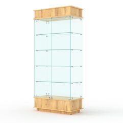 Витрина ФАНТАЗИЯ №1-1 (задняя стенка - стекло), Дуб Золотистый