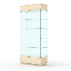 Витрина ФАНТАЗИЯ №1-1 (задняя стенка - стекло), Крем Вайс