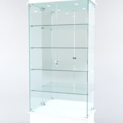 Витрина ФАНТАЗИЯ №1-2 (задняя стенка - зеркало), Белый