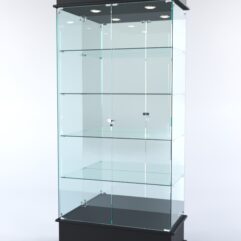 Витрина ФАНТАЗИЯ №1-2 (задняя стенка - зеркало), Черный