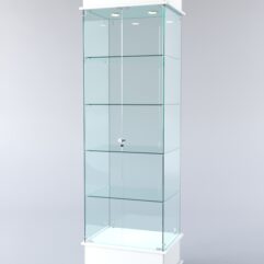 Витрина ФАНТАЗИЯ №2-1 (задняя стенка - стекло), Белый