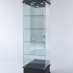 Витрина ФАНТАЗИЯ №2-2 (задняя стенка - зеркало), Черный