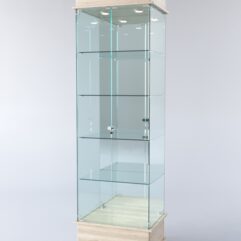 Витрина ФАНТАЗИЯ №2-2 (задняя стенка - зеркало), Дуб Сонома