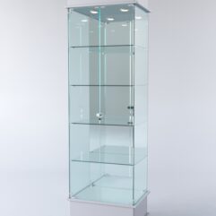 Витрина ФАНТАЗИЯ №2-2 (задняя стенка - зеркало), Серый