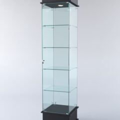 Витрина ФАНТАЗИЯ №3-1 (задняя стенка - стекло), Черный