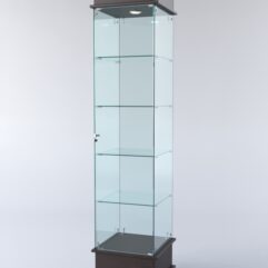 Витрина ФАНТАЗИЯ №3-1 (задняя стенка - стекло), Дуб Венге