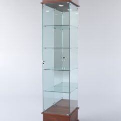 Витрина ФАНТАЗИЯ №3-2 (задняя стенка - зеркало), Орех