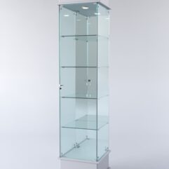 Витрина ФАНТАЗИЯ №3-2 (задняя стенка - зеркало), Серый