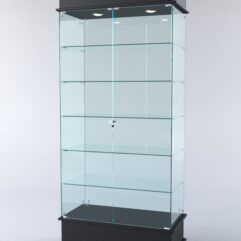 Витрина ФАНТАЗИЯ №4-1 (задняя стенка - стекло), Черный