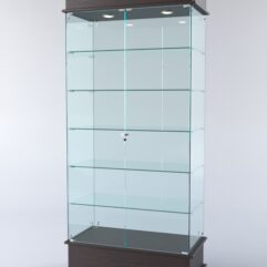 Витрина ФАНТАЗИЯ №4-1 (задняя стенка - стекло), Дуб Венге