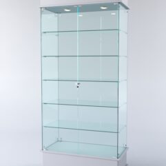 Витрина ФАНТАЗИЯ №4-1 (задняя стенка - стекло), Серый