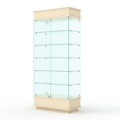 Витрина ФАНТАЗИЯ №4-1 (задняя стенка - стекло), Крем Вайс