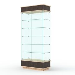 Витрина ФАНТАЗИЯ №4-1 (задняя стенка - стекло), Дуб Венге и Дуб Сонома