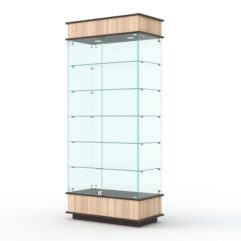 Витрина ФАНТАЗИЯ №4-1 (задняя стенка - стекло), Дуб Сонома + Дуб Венге