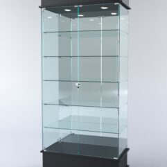 Витрина ФАНТАЗИЯ №4-2 (задняя стенка - зеркало), Черный