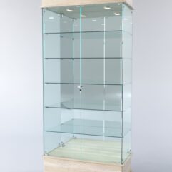 Витрина ФАНТАЗИЯ №4-2 (задняя стенка - зеркало), Дуб Сонома