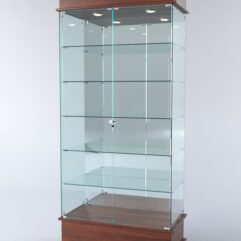 Витрина ФАНТАЗИЯ №4-2 (задняя стенка - зеркало), Орех