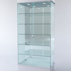 Витрина ФАНТАЗИЯ №4-2 (задняя стенка - зеркало), Серый