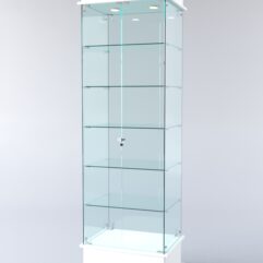 Витрина ФАНТАЗИЯ №5-1 (задняя стенка - стекло), Белый