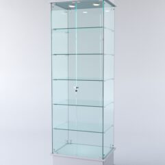 Витрина ФАНТАЗИЯ №5-1 (задняя стенка - стекло), Серый